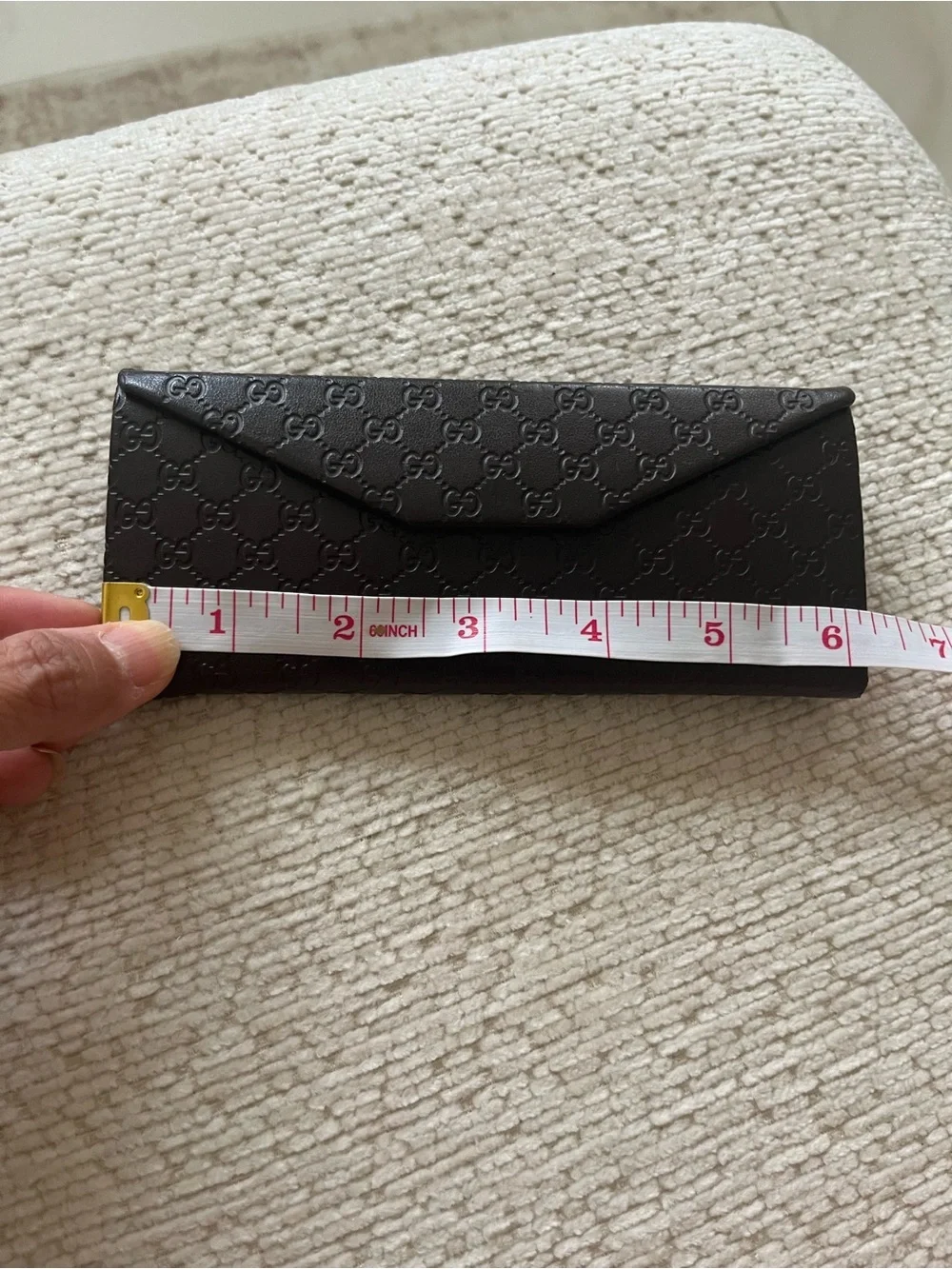 Gucci Brown Embossed GG Leather lens case